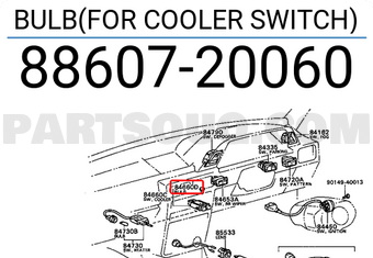 Toyota 8860720060 BULB(FOR COOLER SWITCH)