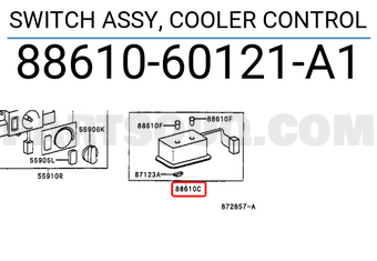 Toyota 8861060121A1 SWITCH ASSY, COOLER CONTROL