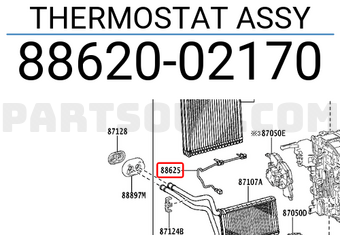 Toyota 8862002170 THERMOSTAT ASSY