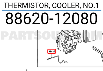 Toyota 8862012080 THERMISTOR, COOLER, NO.1