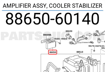 Toyota 8865060140 AMPLIFIER ASSY, COOLER STABILIZER