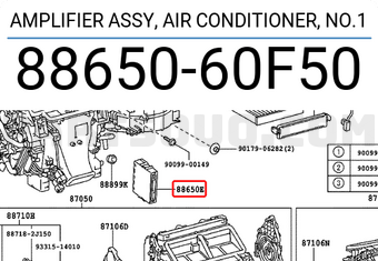 Toyota 8865060F50 AMPLIFIER ASSY, AIR CONDITIONER, NO.1