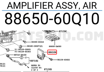 Toyota 8865060Q10 AMPLIFIER ASSY, AIR