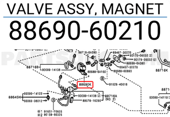 Toyota 8869060210 VALVE ASSY, MAGNET