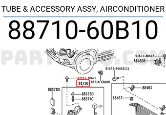 Toyota 8871060B10 TUBE & ACCESSORY ASSY, AIRCONDITIONER