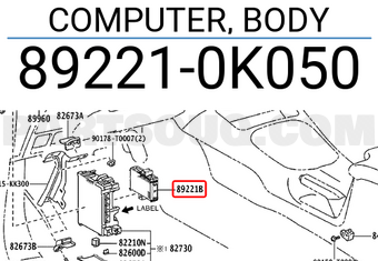 Toyota 892210K050 COMPUTER, BODY