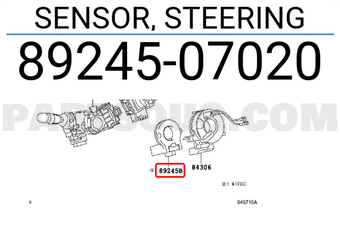 Toyota 8924507020 SENSOR, STEERING