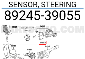 Toyota 8924539055 SENSOR, STEERING