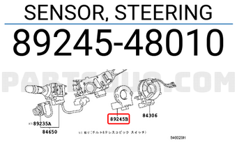 Toyota 8924548010 SENSOR, STEERING