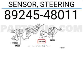 Toyota 8924548011 SENSOR, STEERING