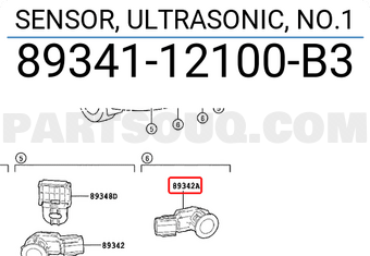 Toyota 8934112100B3 SENSOR, ULTRASONIC, NO.1