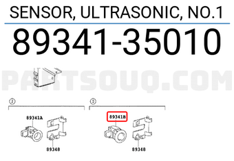 Toyota 8934135010 SENSOR, ULTRASONIC, NO.1