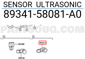 Toyota 8934158081A0 SENSOR ULTRASONIC