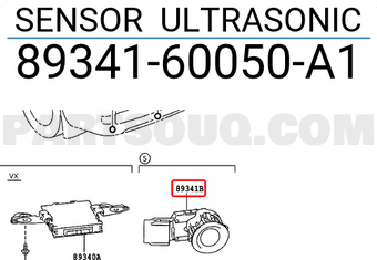 Toyota 8934160050A1 SENSOR ULTRASONIC
