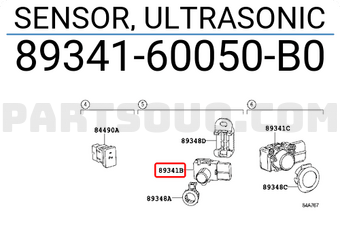 Toyota 8934160050B0 SENSOR, ULTRASONIC