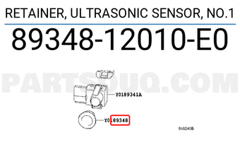 Toyota 8934812010E0 RETAINER, ULTRASONIC SENSOR, NO.1
