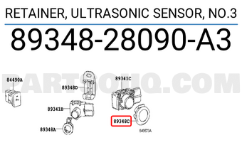 Toyota 8934828090A3 RETAINER, ULTRASONIC SENSOR, NO.3