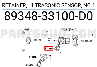 Toyota 8934833100D0 RETAINER, ULTRASONIC SENSOR, NO.1