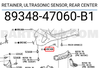 Toyota 8934847060B1 RETAINER, ULTRASONIC SENSOR, REAR CENTER