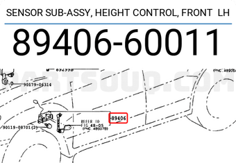 Toyota 8940660011 SENSOR SUB-ASSY, HEIGHT CONTROL, FRONT LH
