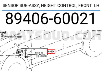 Toyota 8940660021 SENSOR SUB-ASSY, HEIGHT CONTROL, FRONT LH