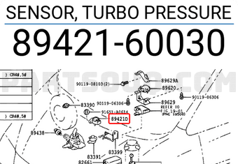 Toyota 8942160030 SENSOR, TURBO PRESSURE