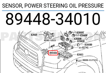 Toyota 8944834010 SENSOR, POWER STEERING OIL PRESSURE