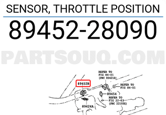 Toyota 8945228090 SENSOR, THROTTLE POSITION