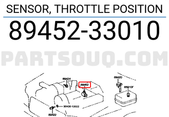 Toyota 8945233010 SENSOR, THROTTLE POSITION
