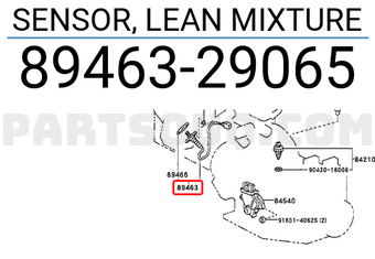 Toyota 8946329065 SENSOR, LEAN MIXTURE