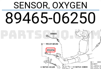 Toyota 8946506250 SENSOR, OXYGEN