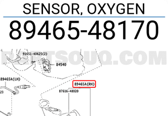 Toyota 8946548170 SENSOR, OXYGEN