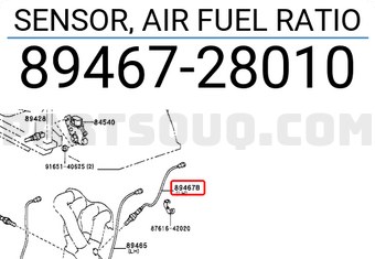 Toyota 8946728010 SENSOR, AIR FUEL RATIO