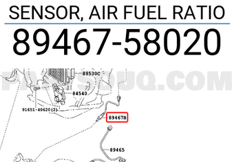 Toyota 8946758020 SENSOR, AIR FUEL RATIO