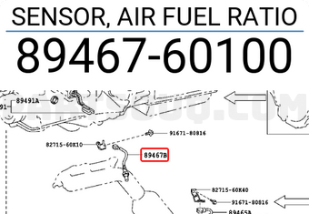 Toyota 8946760100 SENSOR, AIR FUEL RATIO