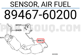 Toyota 8946760200 SENSOR, AIR FUEL