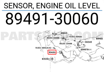 Toyota 8949130060 SENSOR, ENGINE OIL LEVEL