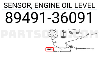 Toyota 8949136091 SENSOR, ENGINE OIL LEVEL