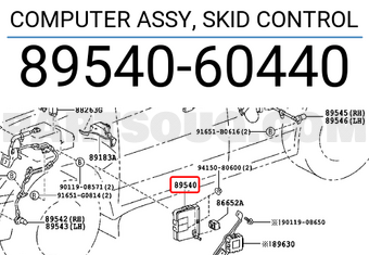 Toyota 8954060440 COMPUTER ASSY, SKID CONTROL