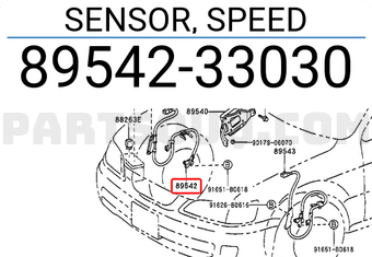 Toyota 8954233030 SENSOR, SPEED