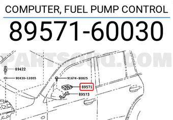 Toyota 8957160030 COMPUTER, FUEL PUMP CONTROL