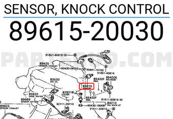 Toyota 8961520030 SENSOR, KNOCK CONTROL