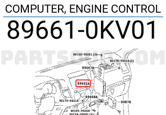 Toyota 896610KV01 COMPUTER, ENGINE CONTROL