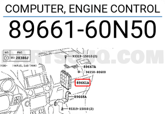 Toyota 8966160N50 COMPUTER, ENGINE CONTROL