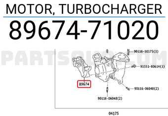 Toyota 8967471020 MOTOR, TURBOCHARGER