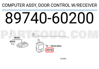 Toyota 8974060200 COMPUTER ASSY, DOOR CONTROL W/RECEIVER