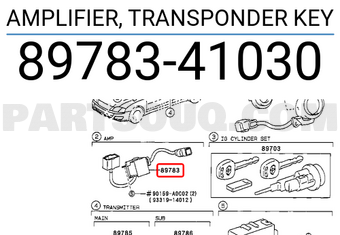 Toyota 8978341030 AMPLIFIER, TRANSPONDER KEY