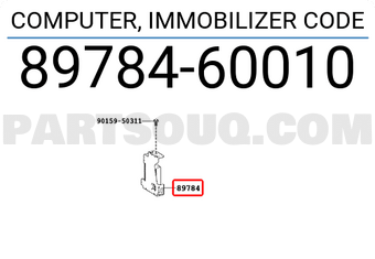 Toyota 8978460010 COMPUTER, IMMOBILIZER CODE