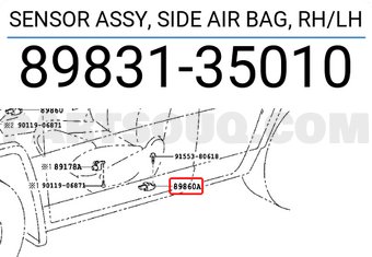 Toyota 8983135010 SENSOR ASSY, SIDE AIR BAG, RH/LH