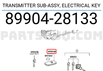 Toyota 8990428133 TRANSMITTER SUB-ASSY, ELECTRICAL KEY